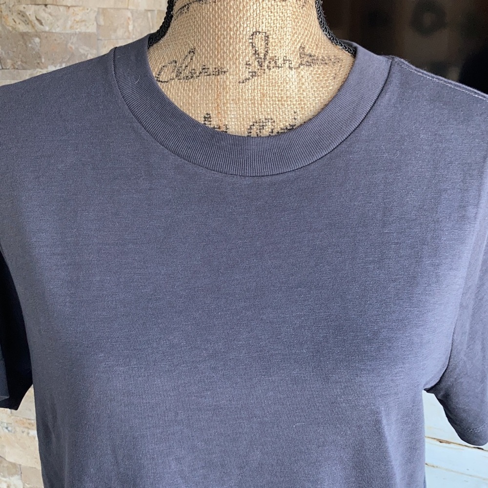 Madewell Crew Neck Basic Essential Dark Gray Supi… - image 2